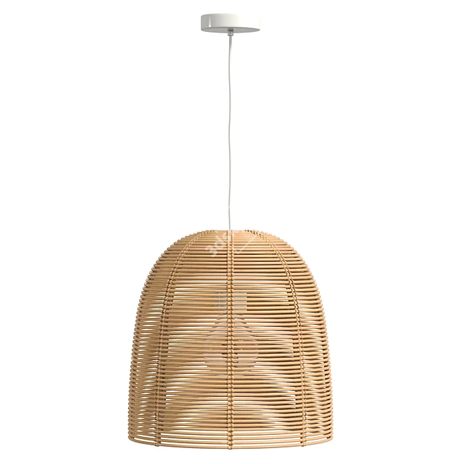 Vivi Large Rattan Pendant Lamp 3D model image 3