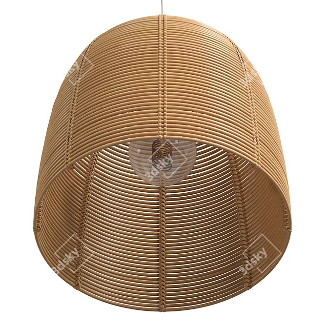 Vivi Large Rattan Pendant Lamp 3D model image 5