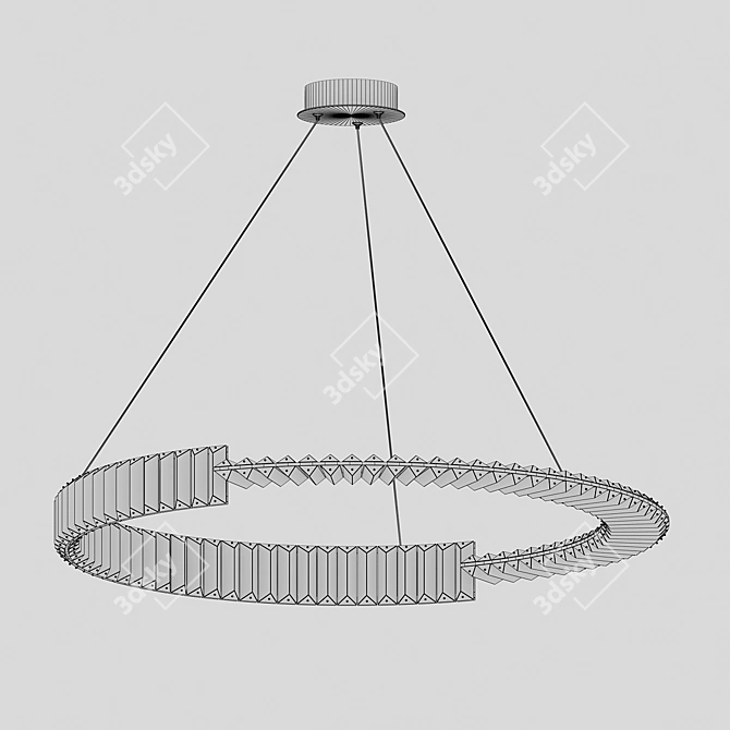 Bronze LED Pendant Light Fixture 3D model image 2