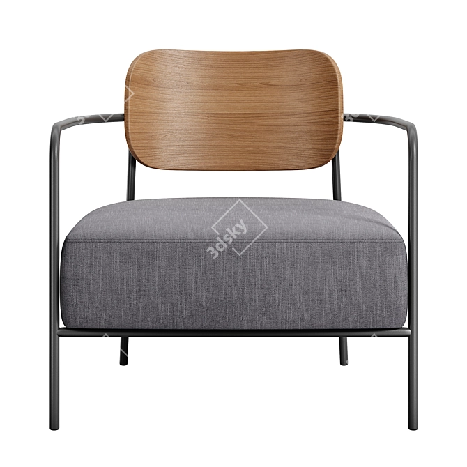 Elegant MELT Armchair 3D model image 2