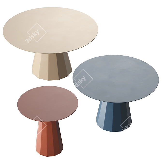 Ankara Round Tables in 3 Sizes 3D model image 2