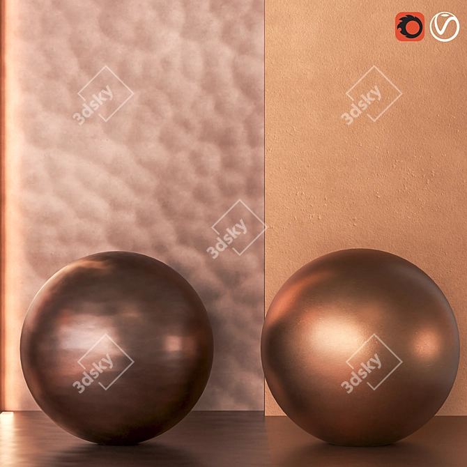 Copper Metal Textures Bundle Vol 1 3D model image 4