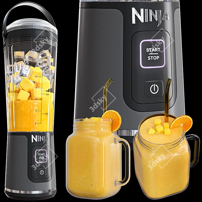 Cordless Ninja Blast Blender: 2-in-1 3D model image 2