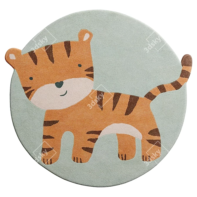 Benuta Kids Tiger Rug 3D model image 3