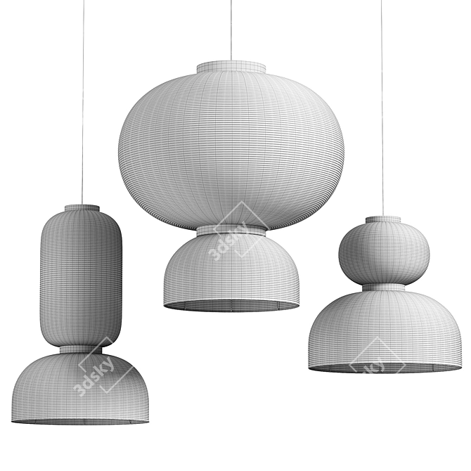 Contemporary Formakami Lamp Collection 3D model image 5