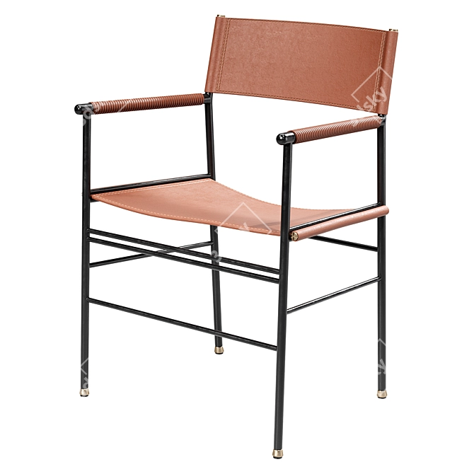 Steel Comfort Chair 3D model image 1