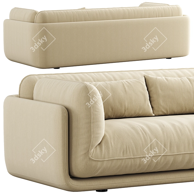 Luxury Comfort Lunetta Sofa Bed 3D model image 6