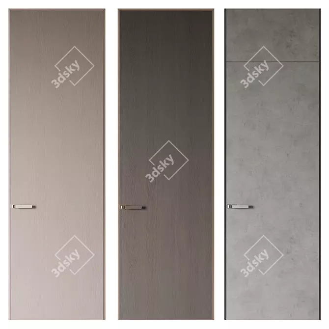 Modern Door Set 3000x900mm 3D model image 3