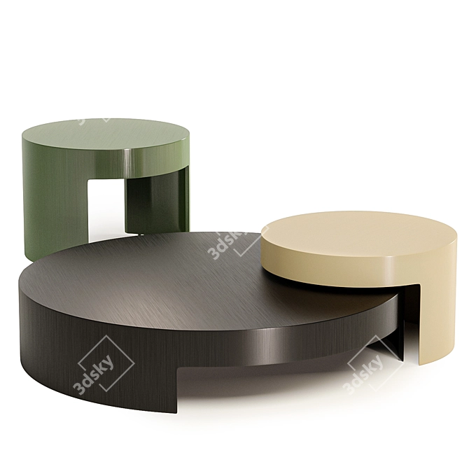 Sleek TURN Low Coffee Tables 3D model image 3