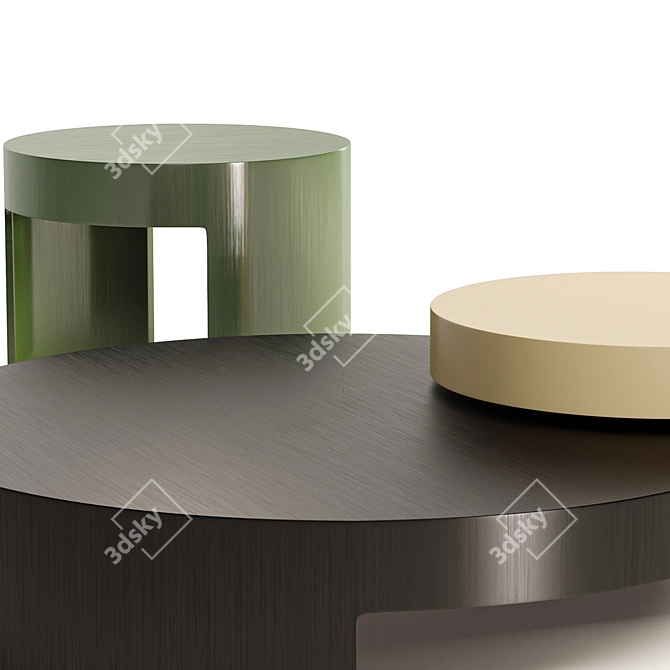 Sleek TURN Low Coffee Tables 3D model image 4