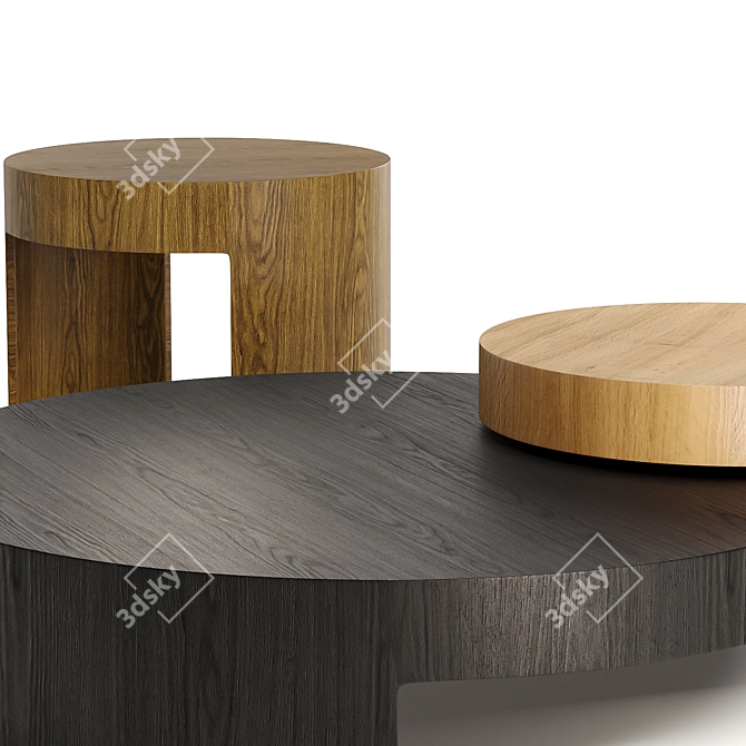 Sleek TURN Low Coffee Tables 3D model image 5