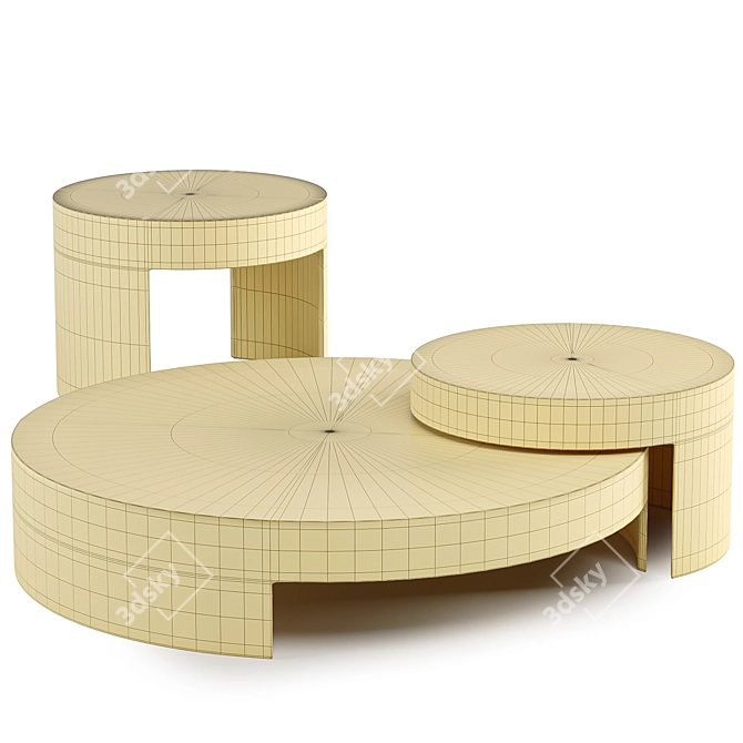 Sleek TURN Low Coffee Tables 3D model image 7