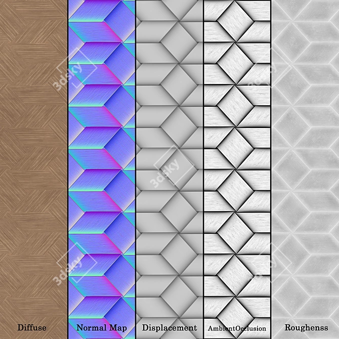 Bamboo Weave Texture Collection - Seamless 3D model image 7