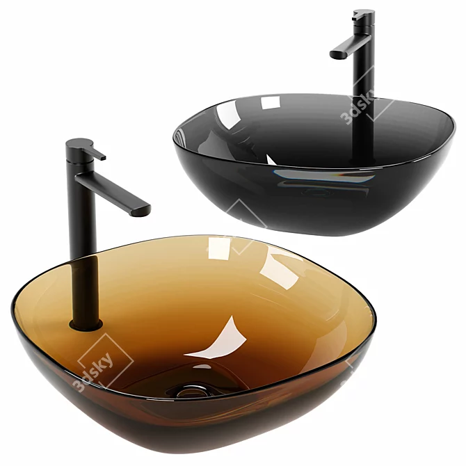 Onix Opal ABBER Vanity Sink 3D model image 1