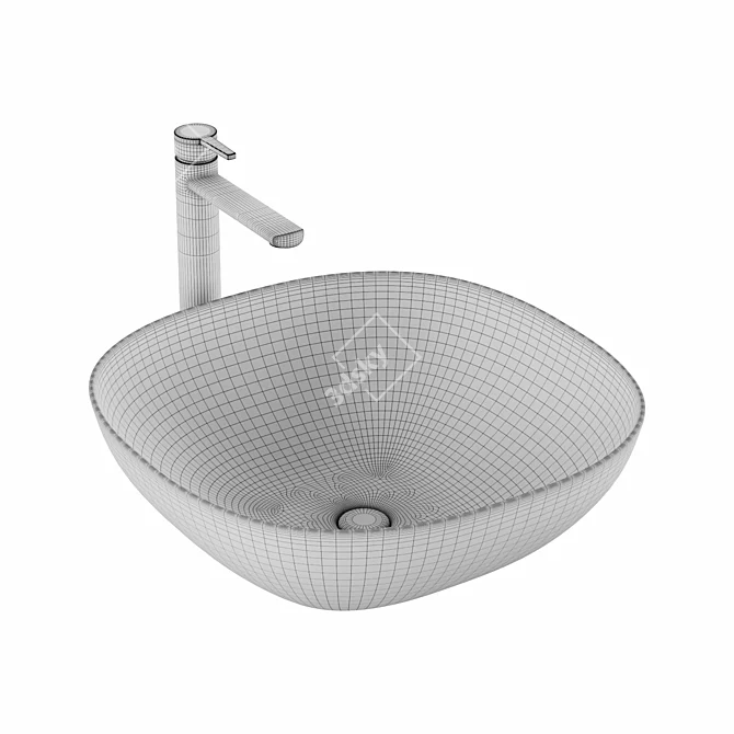 Onix Opal ABBER Vanity Sink 3D model image 3