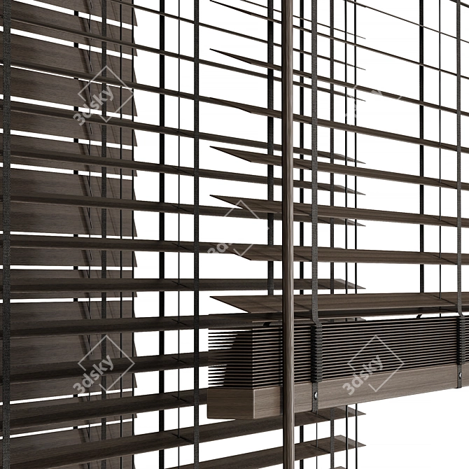 Foldable Wooden Blinds 2015 3D model image 5