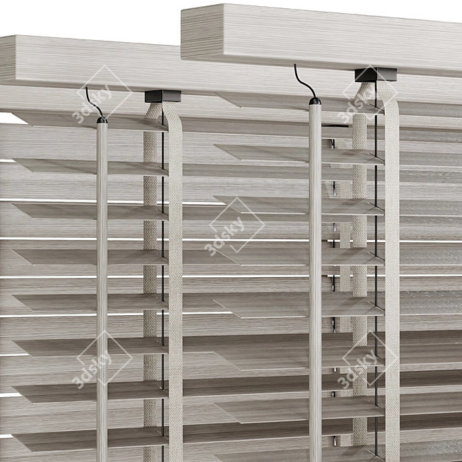 Foldable Wooden Blinds 2015 3D model image 6