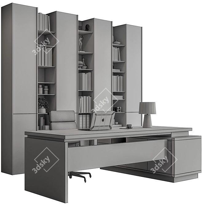 Executive Office Desk - Boss 521 3D model image 5