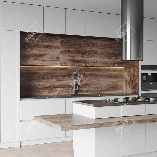 Modern Kitchen 3D Model Pack 3D model image 3