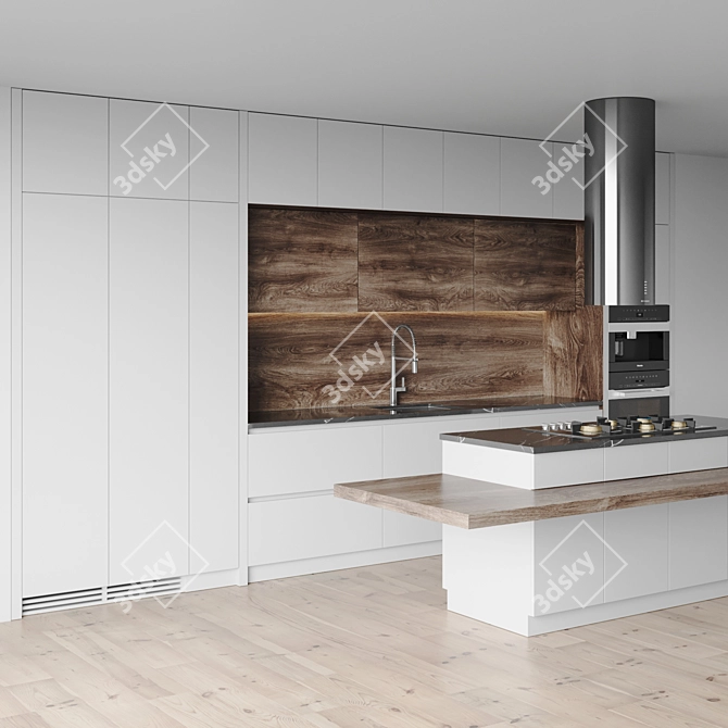 Modern Kitchen 3D Model Pack 3D model image 6