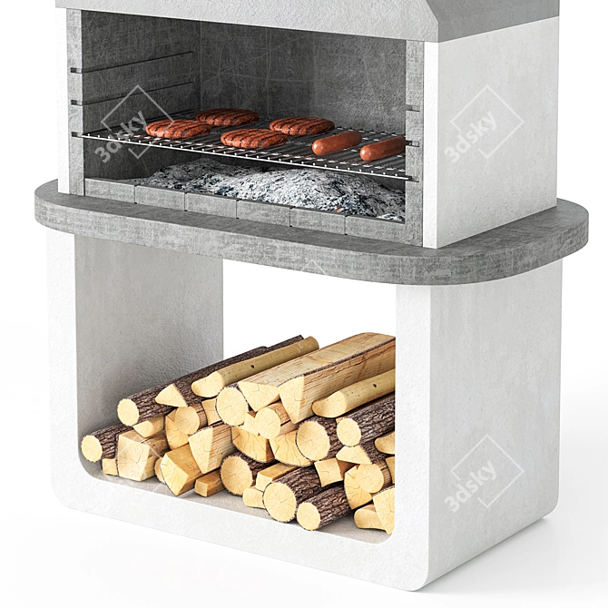  Versatile BBQ Grill Model 3D model image 6