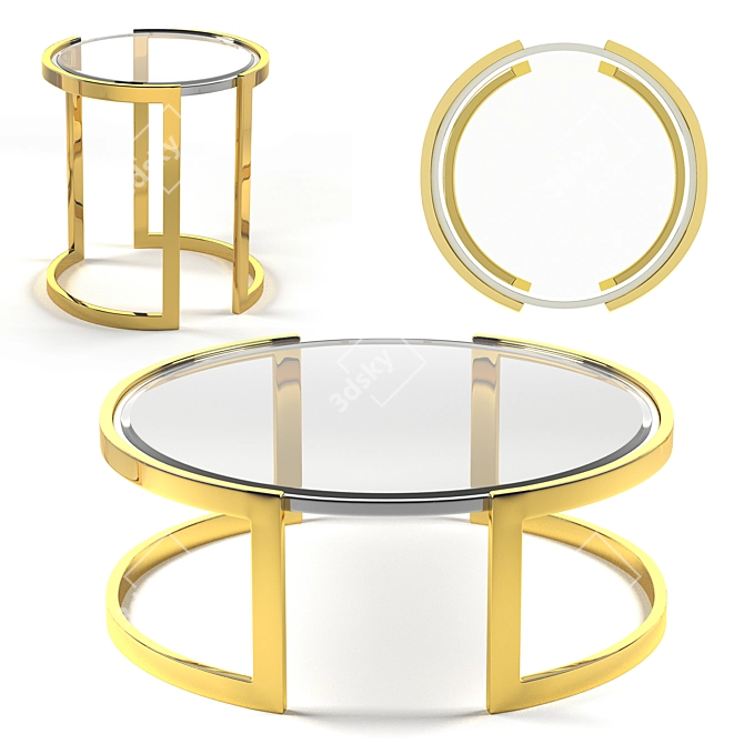 Opera Tables Set - Elegant Design 3D model image 1