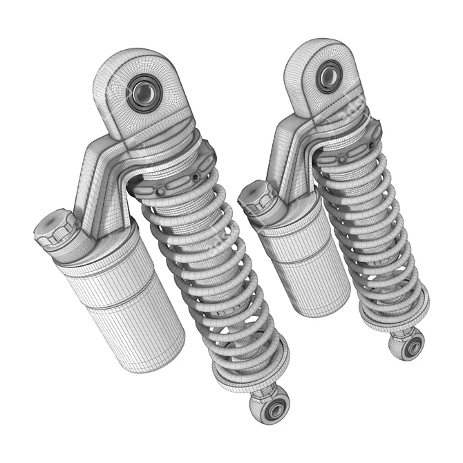 Premium OHLINS Blackline Piggyback Shocks 3D model image 7