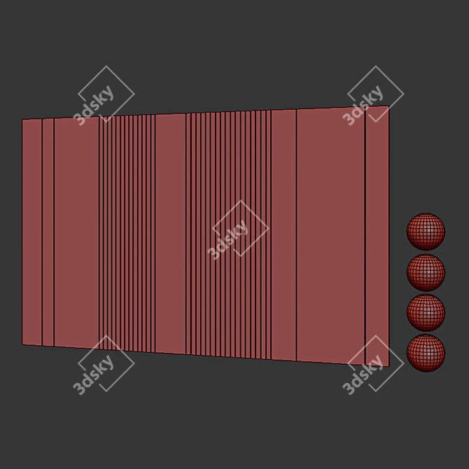 Dimensional Decorative Panel 3D Model 3D model image 5