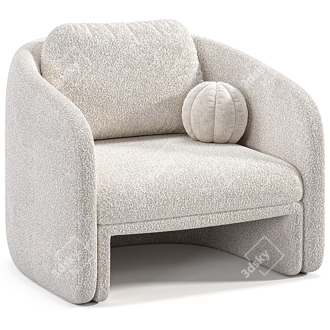 Modern Warren Armchair 3D Model 3D model image 2