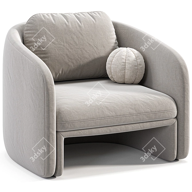 Modern Warren Armchair 3D Model 3D model image 3