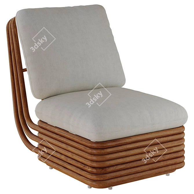 Bohemian 72 Lounge Chair Model 3D model image 2