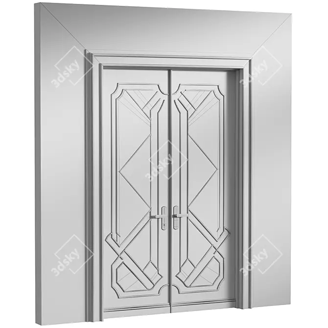  Classic Crown Door: 2400mm Height 3D model image 3