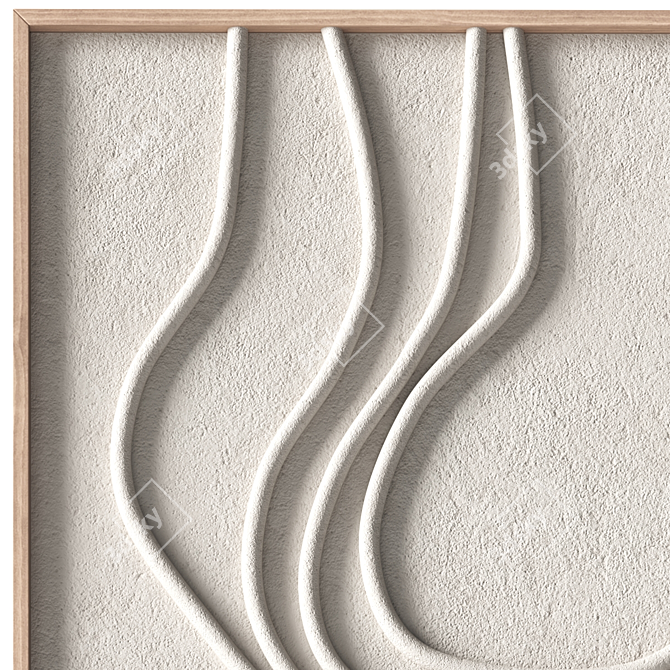 Stone Relief Artwork - Texture Wall Decor 3D model image 5