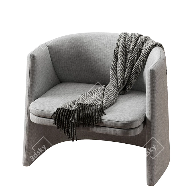 Contemporary Cursa Armchair Design 3D model image 2