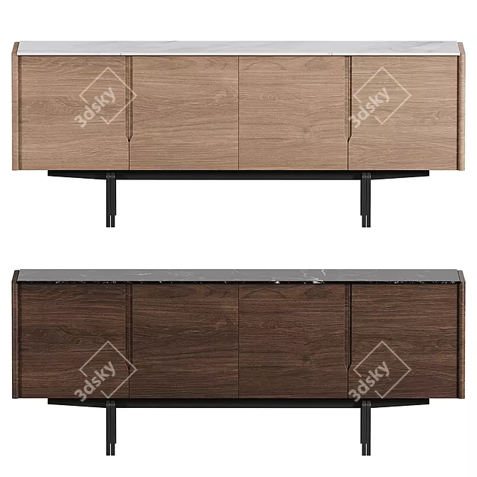 Wewood Panama Sideboard: Wooden Elegance 3D model image 2