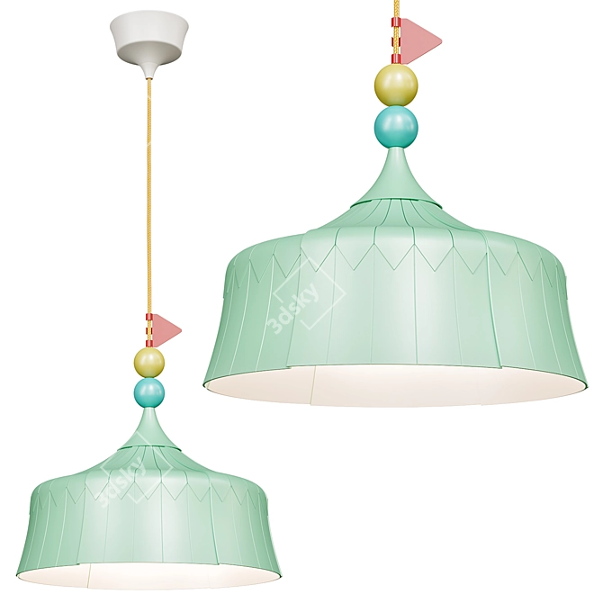 Modern Pendant Lamp Light Green 3D model image 1