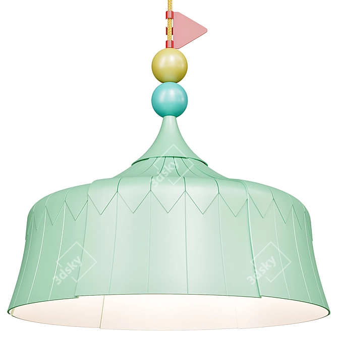 Modern Pendant Lamp Light Green 3D model image 2