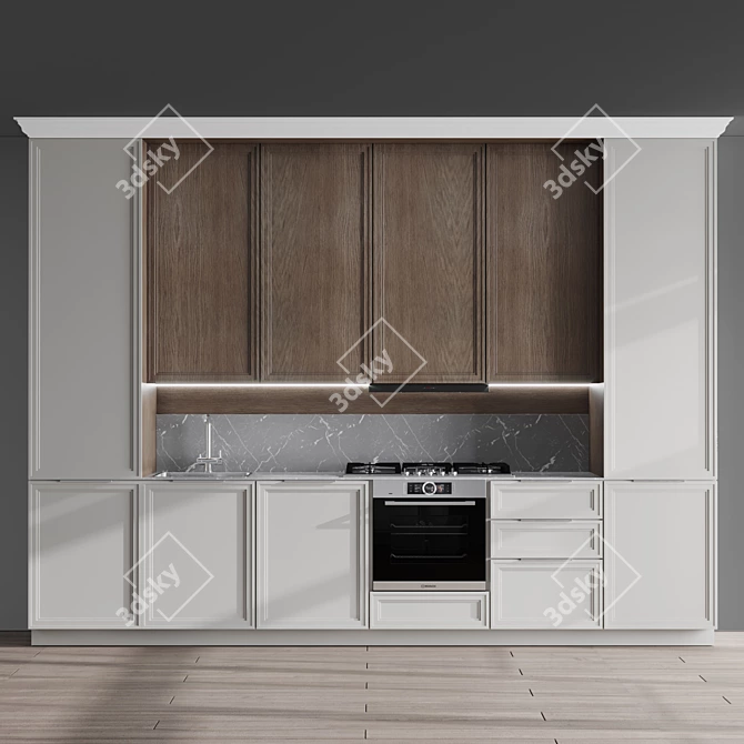 Bosch Neoclassical Kitchen Set 53 3D model image 2