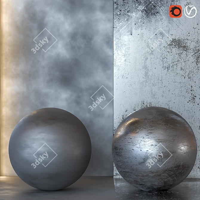 Silver Metal Texture Pack 4K_VOL1 3D model image 3