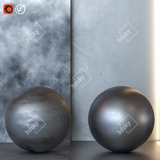 Silver Metal Texture Pack 4K_VOL1 3D model image 4