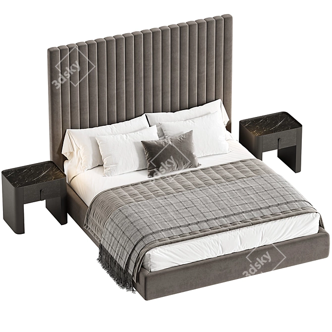 Elegant Arona Bed Design Rendered in Corona 3D model image 6