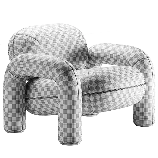 Modern VETAR Armchair with Textures 3D model image 4