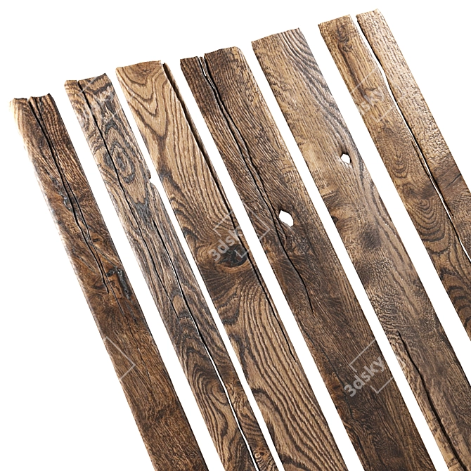 Vintage Plank Set 18 3D model image 1