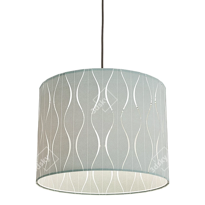  Modern Blue Pendant Lamp 43cm 3D model image 5