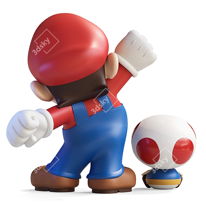 Plastic Mario Figure, Corona Render 3D model image 3