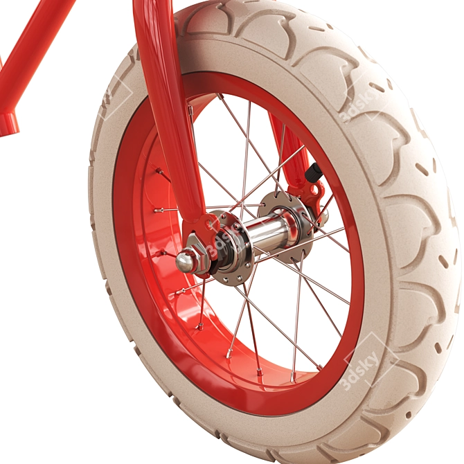 Banwood & Zara Red Balance Bike 3D model image 3