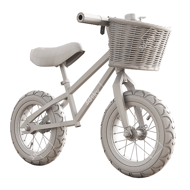 Banwood & Zara Red Balance Bike 3D model image 5