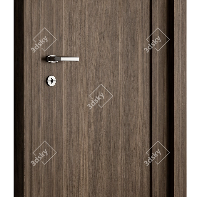 Contemporary Entry Door Set 88 3D model image 2