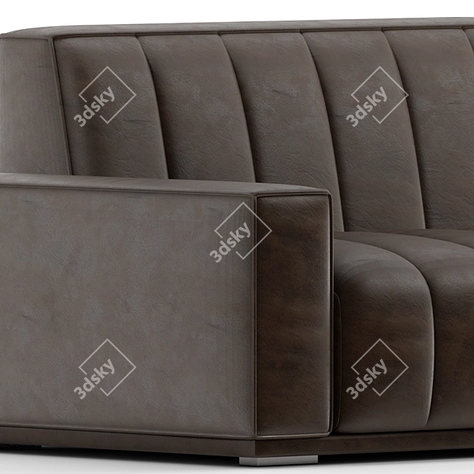 Modern Leather Sofa: Elegant Design 3D model image 4