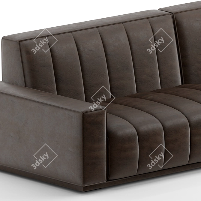 Modern Leather Sofa: Elegant Design 3D model image 6